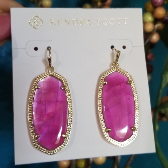 NWT KENDRA SCOTT AZALEA ILLUSION ELLE EARRINGS - Picture 3 of 3